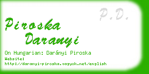 piroska daranyi business card