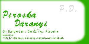 piroska daranyi business card